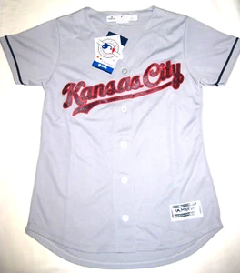 Lorenzo Cain Kansas City Royals Women's Gray July 4th Majestic Cool Base Jersey - Picture 1 of 6