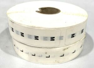 Clothes Size Labels Medium and Large 3/4" x 4" (Damaged Rolls)