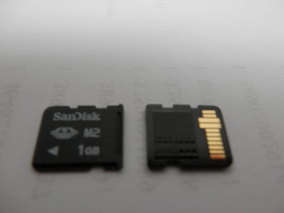 2x SanDisk 1GB Memory Stick Micro M2 MS Pro Duo 1 GB Card for Sony 2GB Total - Image 1 of 1