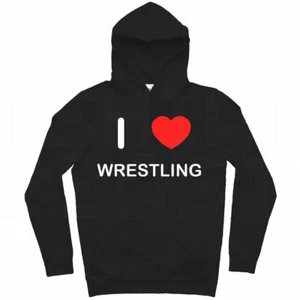 Wrestling I Love Hoodie Pullover Erwachsene Langarm - Bild 1 von 34