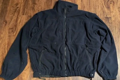 5.11 Tactical Series Fleece Jacket Mens Large XL Navy 511 Full Zip Pockets Flaws - Image 1 of 4
