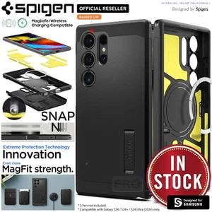For Samsung Galaxy S24 Ultra Case SPIGEN Tough Armor MagSafe Hard Stand Cover - Picture 1 of 27