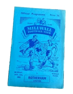 MILLWALL V ROTHERHAM UNITED - DIVISION DREI (SÜDEN) - 10.10.1955 - Bild 1 von 1
