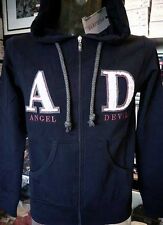 Men's Sweatshirt Angel Devil with Zip, Logo Embossed, Pockets & Hood Art.