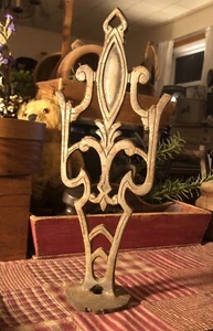 Antique Cast Iron Metal Large Finial Weathervane? Chandelier? Gate? 11 1/2” Tall - Picture 1 of 16