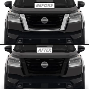 Superposición de vinilo cromado Delete Blackout para 2022+ Nissan Pathfinder borde de parrilla - Imagen 1 de 4