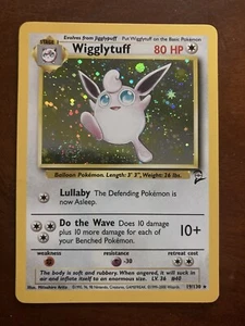 Pokémon TCG Wigglytuff 19/130 Holo Pokémon Base Set 2 Swirl 🌀 - Picture 1 of 4