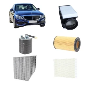 Kit tagliando 5 filtri per Classe C W205 S205 C205 2143CC gasolio 220D 250D Blue - Imagen 1 de 6