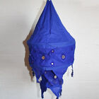 Lampa Lampa wisząca Lampa z tkaniny Lampion Abażur z bawełny niebieski 2 s 