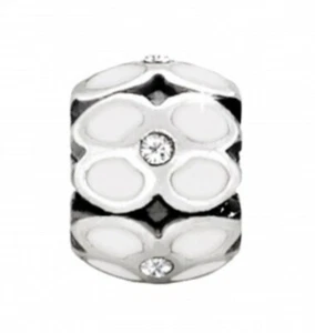 Brighton Mini Ring Of Flower Swarovski Rhinestone Bead Spacer Lot Of 2 NEW White - Picture 1 of 3