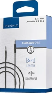 Insignia- 6' 3.5mm Audio Cable - Black - Picture 1 of 6