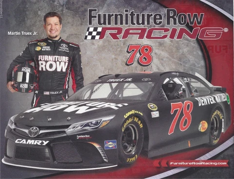 2016 MARTIN TRUEX JR "FURNITURE ROW TOYOTA CAMRY" #78 NASCAR SPRINT CUP POSTCARD Cover