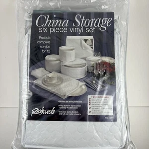 Richards China Aufbewahrung 6 Stück gesteppt Vinyl Reißverschluss Set schützt Service für 12 - Bild 1 von 12