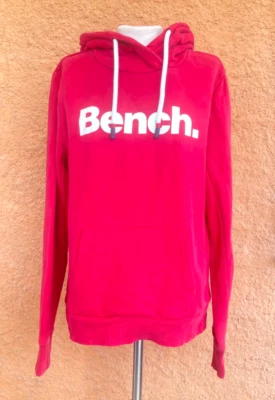 Sudadera con capucha Bench Superb roja brillante manga larga con cordón talla XL Foto 1 de 4