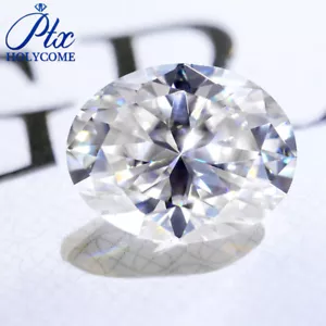 GRA Oval Moissanite 3EX Cut White D VVS1 Color Handmade Loose Gemstone 4 Jewelry - Picture 1 of 17