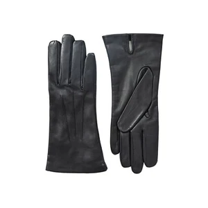 Dents Womens Silk-Lined Leather Gloves in Black - Picture 1 of 4