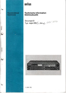 Manuale di servizio per Braun Regie 550/550 digitale/regie 540 E/CEV 550  - Foto 1 di 1