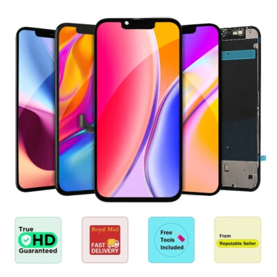 For iPhone 14 13 12 11 Pro Max X XR XS Max Plus Screen Replacement LCD Display - Image 1 of 4