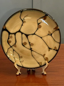 Mikasa Anissa 8 3/8” Salad Plates Gourmet Basics Stoneware Brown Tree Gold EUC - Picture 1 of 3