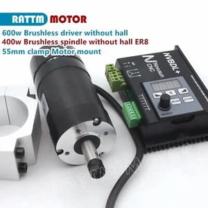 Motore Mandrino Brushless 400W ER8 60V DC+ Avvitatore NVBDL+Morsetto 55mm per Router CNC - Foto 1 di 9