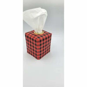 Plaid, Decorative Cover, Tissue Cover, Square Tissue Holder, Tissue Cover Box, F - Picture 1 of 3