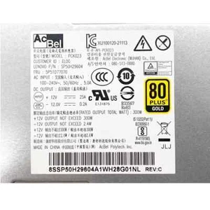ACBEL PCK023 300W Power Supply Lenovo ThinkStation FRU 5P51D77070 - Foto 1 di 2