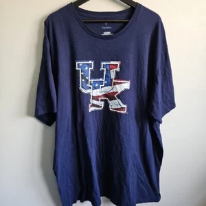 Fanatics University of Kentucky UK American Flag Blue Short Sleeve Shirt 3XL - Picture 1 of 7