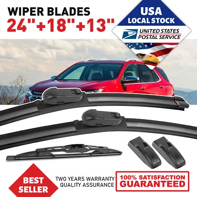 Set of 24" 18" 13" OEM Windshield Wiper Blades For Chevrolet Equinox 2012-2023 - Image 1 of 4