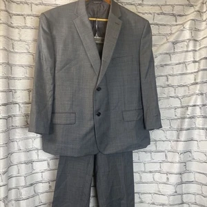 LRL Lauren Ralph Lauren 100% Gris Lana Traje Chaqueta Blazer 48S Pantalones 48x26 Formal - Imagen 1 de 13