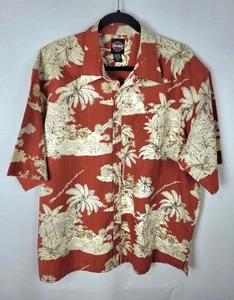 Camisa hawaiana a presión con estampado de motocicleta Harley Davidson Tori Richard talla 2XL Tiki - Imagen 1 de 4