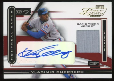 Pieza del juego de playoffs 2003 autógrafo certificado #100 Vladimir Guerrero 54/150 Foto 1 de 2