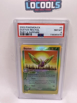 DUSTOX 6/109 2003 Pokemon Ex Ruby & Sapphire HOLO Rare e-Reader Edition PSA 8 NM - Image 1 of 2