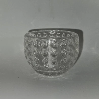 Set of 2 Clear Glass Hobnail Tealight Candle Holders Votive Cups Vintage Style - Image 1 of 4