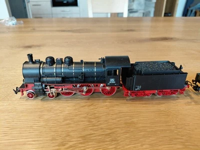 Original Märklin Dampflok BR 38 mit Delta Decoder und 5 Güterwagen, Ohne OVP - Bild 1 von 4