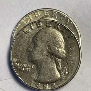 1982 P Washington Quarter Filled #’s and Lettering ERRORS RARE***BOTH SIDES - Picture 1 of 8