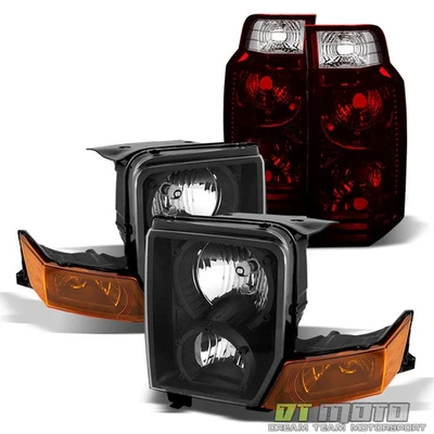 2006-2010 Jeep Commander BLK Headlights Headlamps+Tail Brake Lights Replacement - image 1 of 4