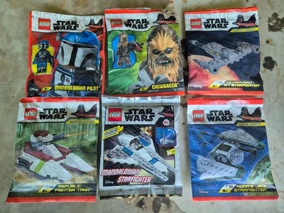 6 LEGO Starwars Polybags Grab Party bags Minifigures Mandolorian Mini builds - Image 1 of 4