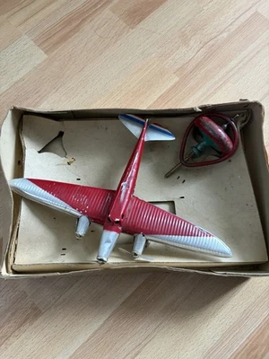 Ancien jouet avion Mécavion L'Arc En Ciel COUZINET Gyroplane Poste aérienne - Photo 1/4