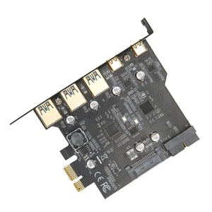 PCIE 1X To USB Expansion Card 3xUSB3.0 2xType C 19pin 5 Port Expansion Adapte CB - Bild 1 von 23