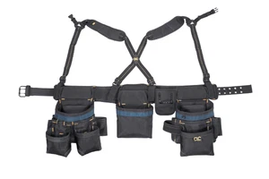 Carpenter Tool Belt Tool Belt with Suspenders Multi Pockets Tool Pouch Adjustabl - Picture 1 of 7