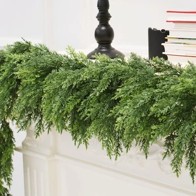 Christmas Garland Norfolk Pine Garland Artificial Greenery Garland Holiday Decor