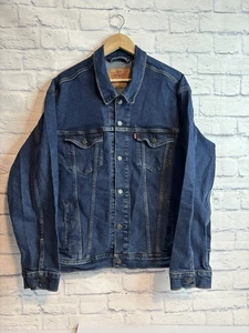 Chaqueta de Camionero Levi's Denim Talla 2XL Bolsillo Botón Lavado Oscuro Envío Rápido Algodón - Imagen 1 de 17