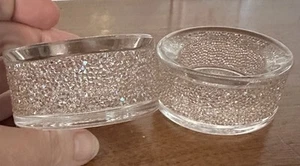 Swarovski Pink Crystal Shimmer Tea Light Candle Holder, Aurora Borealis AB Set 2 - Picture 1 of 17