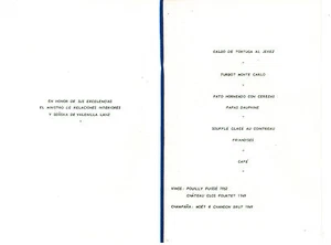 HOTEL TAMANACO INTERCONTINENTAL MENÜ INNENMINISTER 1956 CARACAS VENEZUELA - Bild 1 von 1