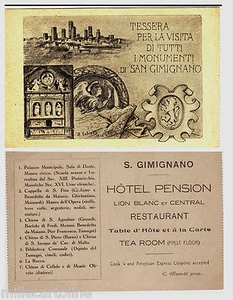 #S. GIMIGNANO: KARTE FÜR DEN BESUCH ALLER DENKMÄLER VON S. GIMIGNANO.. - Bild 1 von 1