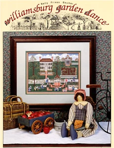 Rain Drop WILLIAMSBURG GARDEN DANCE Cross Stitch Leaflet ~ country fair - Picture 1 of 4