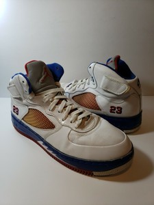 Jordan Fusion 5 Varsity Red Blue Ribbon 