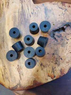 SIMPLY HOMEMADE 1 Solid Black Rubber Stopper Center hole, slit for water fountain pump cords