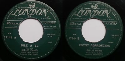 BILLIE DAVIS TELL HIM/I'M THANKFUL 1963 MONO LONDON LBL!! MEGARARE CHILEAN PRS!! - Image 1 of 4