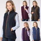 Rydale Ladies Fleece Gilet Women's Waistcoat Bodywarmer Moleskin Trim 19 Colours